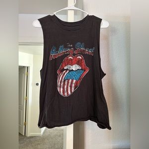 Rolling Stoned cut off tank top